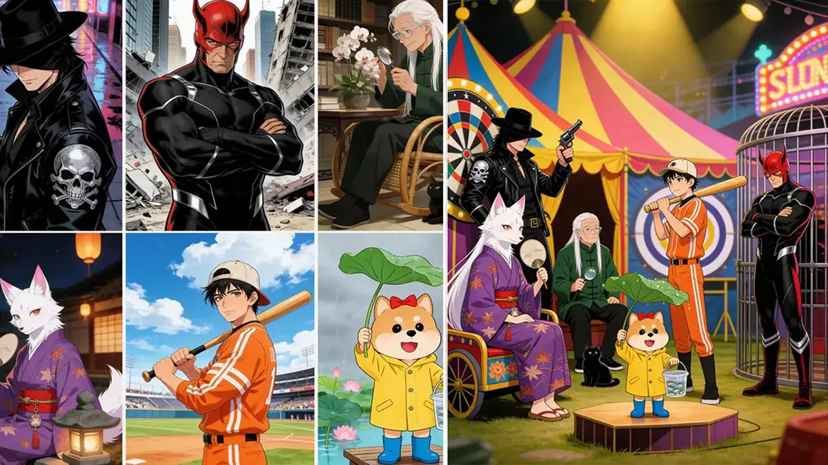 Seedream Charaktere in einem Bild